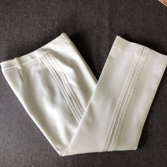 Etcetera tuxedo style white trousers size 6 - Picture 13 of 16